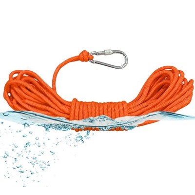  Floating Rope 1/4'' X 32.8' Polypropylene Rope 1/4 in (6mm) Orange 32.8ft (10m)