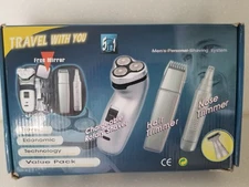 Men's 5 in 1 Shaving System Chargeable Rotary Shaver Hair & Nose Trimmer New