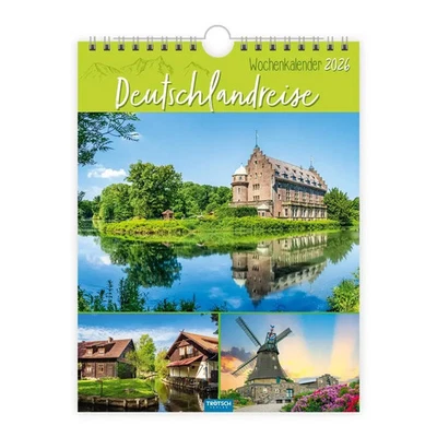 TRÖTSCH VERLAG GMBH Trötsch Wochenkalender zum Hängen Deutschlandreise 2026 Wandkalender KG Kalender