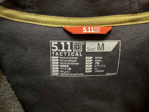 511 Tactical Jacket Men's Size M Black Gray Rappel Full Zip Pockets Hooded - Picture 4 of 11