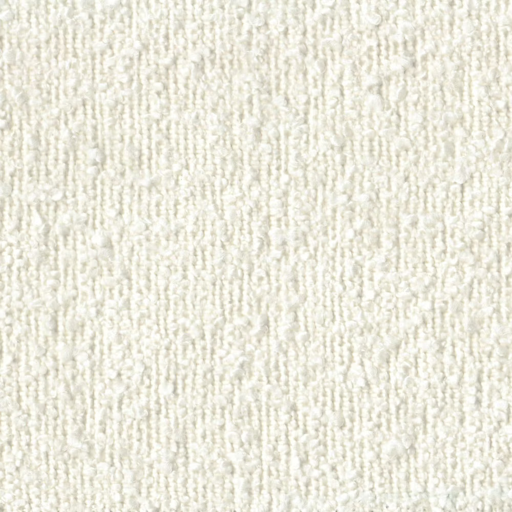 HomePop Boucle Ottoman Round Storage Bedroom Vanity Living Room Cream