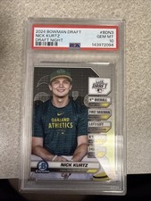 2024 Bowman Draft Chrome Nick Kurtz Bowman Draft Night PSA 10 Gem MT👍👍👈👈