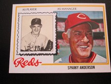 SPARKY ANDERSON 1978 TOPPS BASEBALL CARD # 401 EXMT