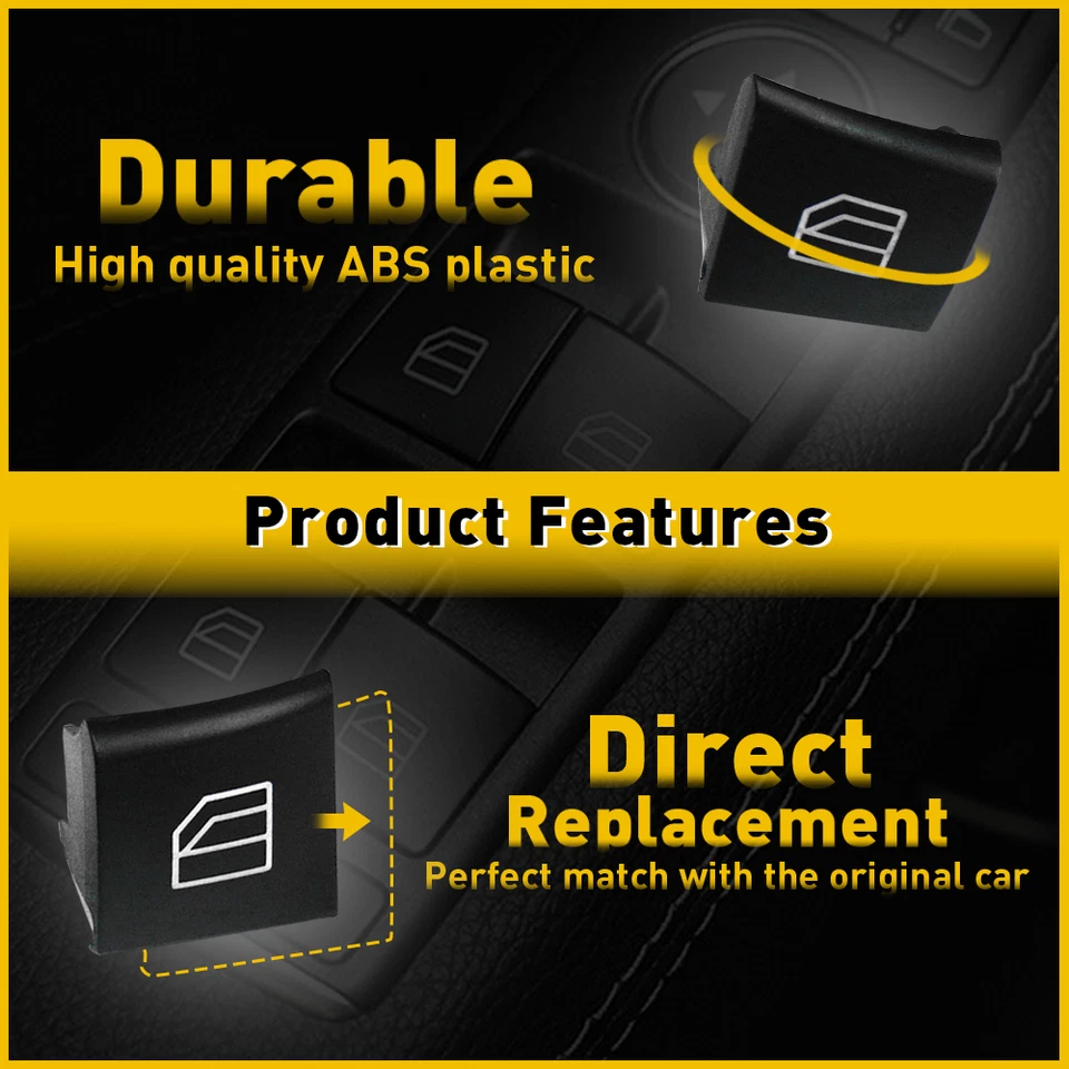 Par de botones de tapa de interruptor de ventana de reparación de conductor para Mercedes ML GL R W164 W251 X164 Foto 2 de 4