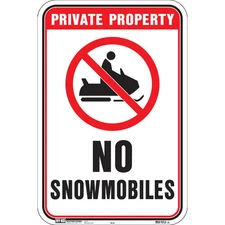 Hy-Ko™ No Snowmobiles Sign 12" x 18" (1 pc.)