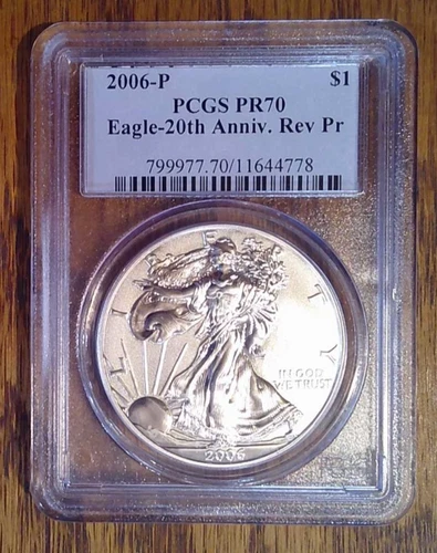 2006-P Silver American Eagle Reverse Proof PCGS PR70 20th Anniversary Set (778)