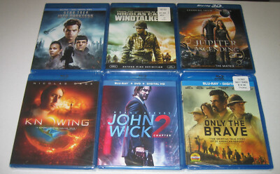 Blu Ray 6 DVD Action Lot Wick Knowing Windtalkers Star Trek Jupiter 3D Brave