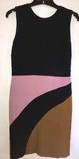 New Ann Taylor Navy multicolor Sleeveless Sheath Dress sz 6 with back zipper