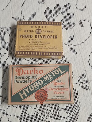 Old Darko Developing Powders Full Box & Wards Metol Quinol Photo Developer 3