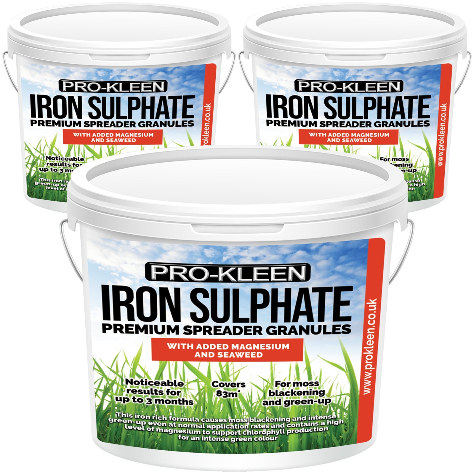 ProKleen Iron Sulphate Spreader Granules Grass Green Lawn Tonic Feed 7.5KG