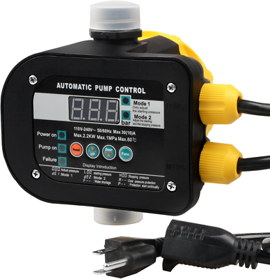 #ad Smart Pump Controller Digital Display Waterproof Adjustable Pressure Easy I $116.99