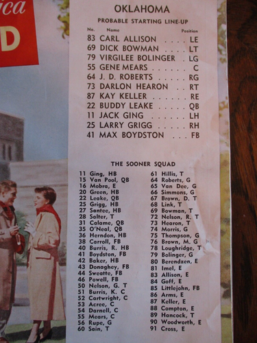 1953 OKLAHOMA vs Notre Dame Football Programm Wilkinson vs LEAHY HISTORISCHES SPIEL - Bild 4 von 8