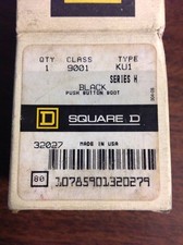 Square D Black Push Button Boot 9001KU1