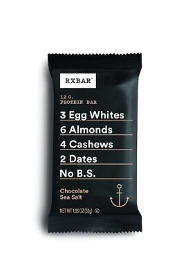 Rxbar Protein Bar Chocolate Sea Salt 1.83 Oz Pack Of 4