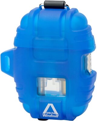WINDMILL Lighter Delta Turbo Windproof Color Blue Height 2.6 inch Outdoor Camp