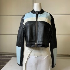 Maeve By Anthropologie Cropped Colorblock Biker Jacket Women's Size Xs
