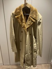 Fur Long Coat Size 40l, Fits Small/medium