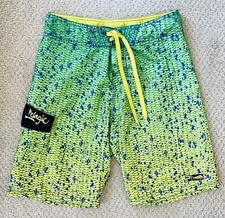 PELAGIC Youth WATER FISHING Recycle Adjust Waist Hybrid BOARD SHORTS sz 26/27