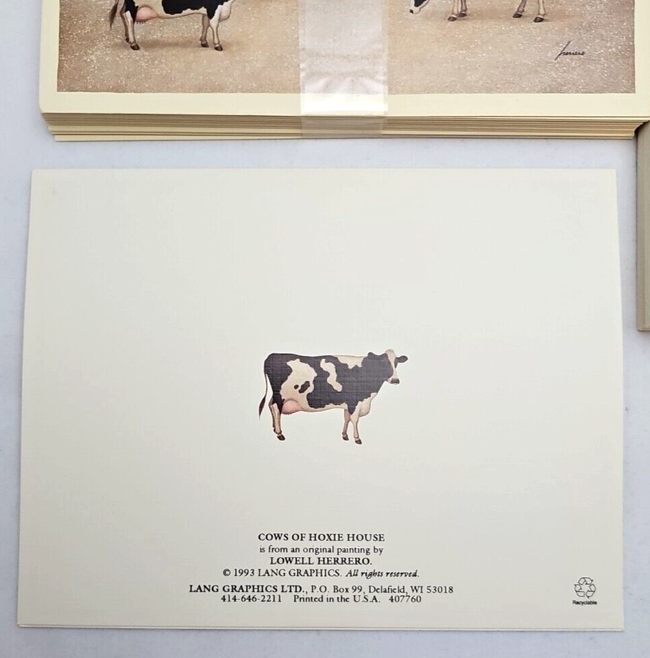 Lang Christmas Cards Cows of Hoxie House Lowell Herrero 20 Linen Cards