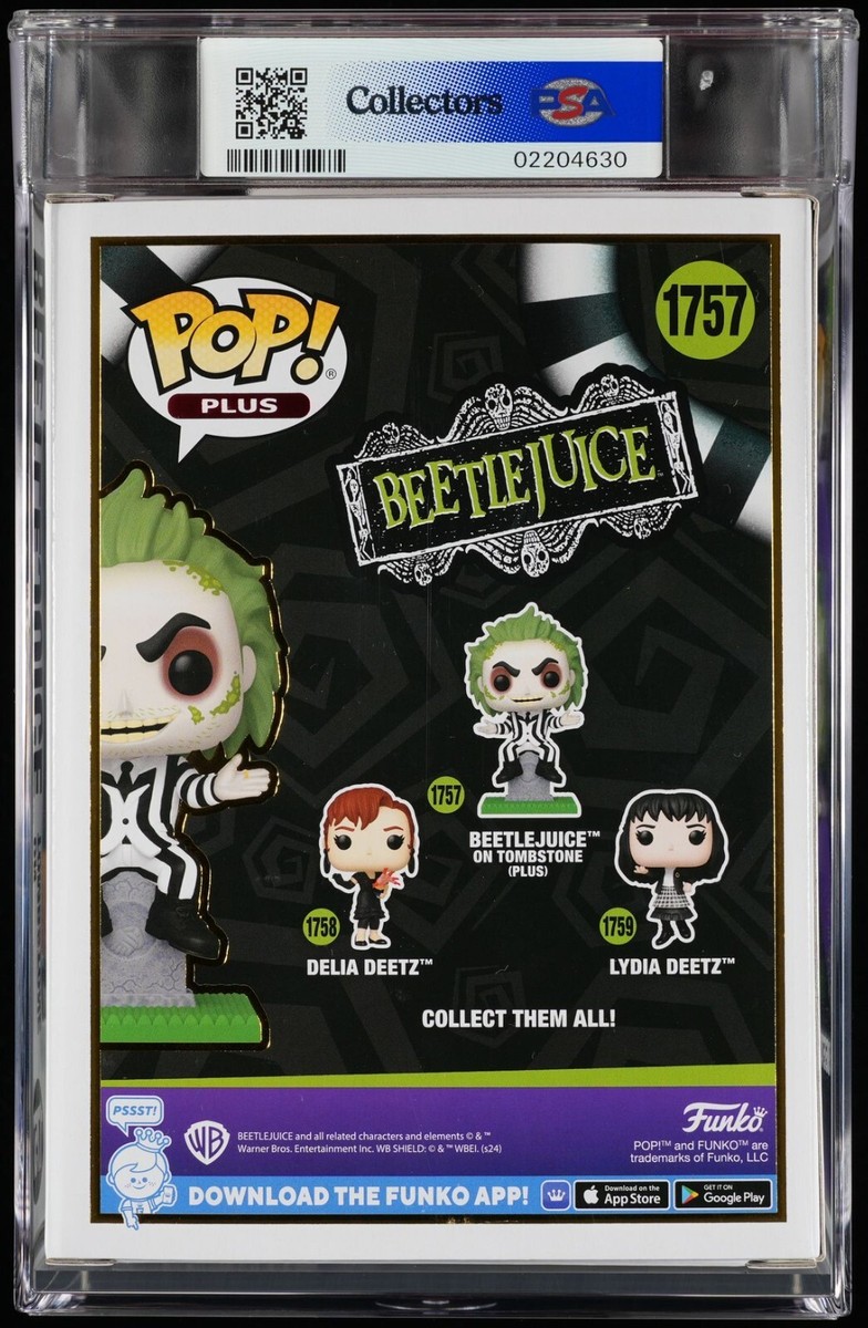 Funko Pop BEETLEJUICE On Tombstone Exclusive Limited PSA 9 *MINT*