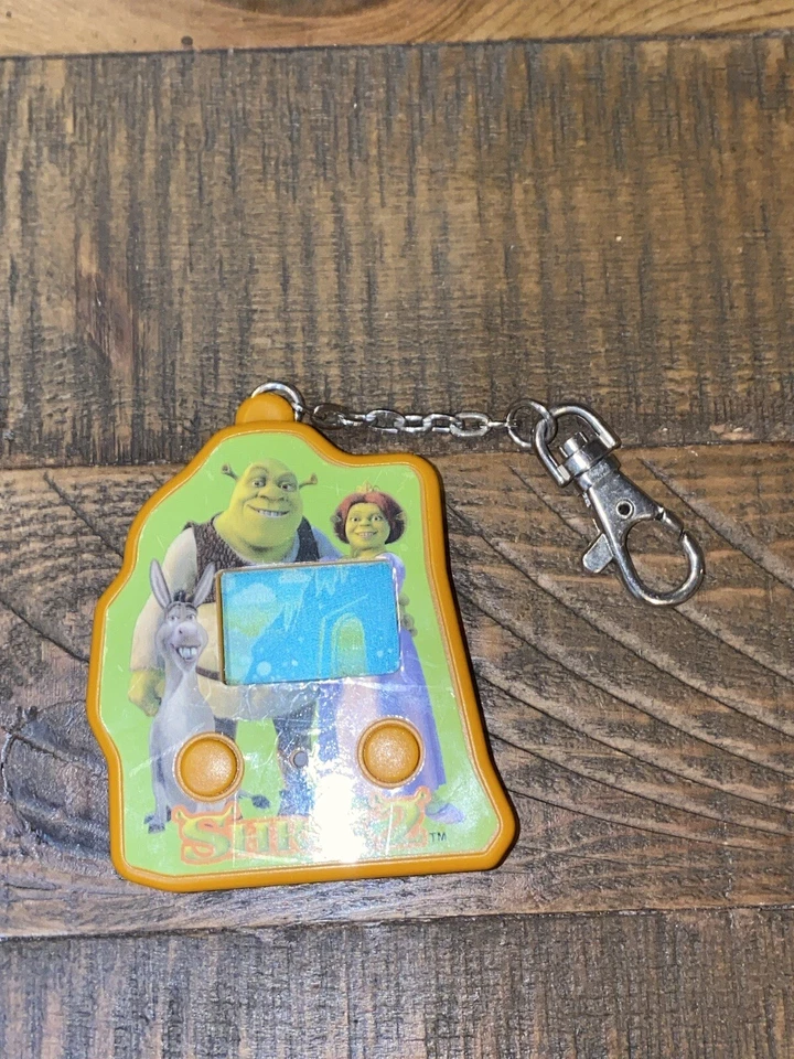 SHREK 2 2004 Llavero Electrónico Portátil LCD Videojuego Techno Fuente Foto 2 de 4