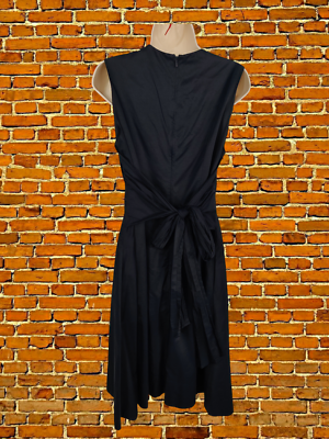 Hobbs London::ドレス:UK12[RESALE] HOBBS LONDON UK 12 DARK NAVY SLEEVELESS FIT & FLARE TIE BACK