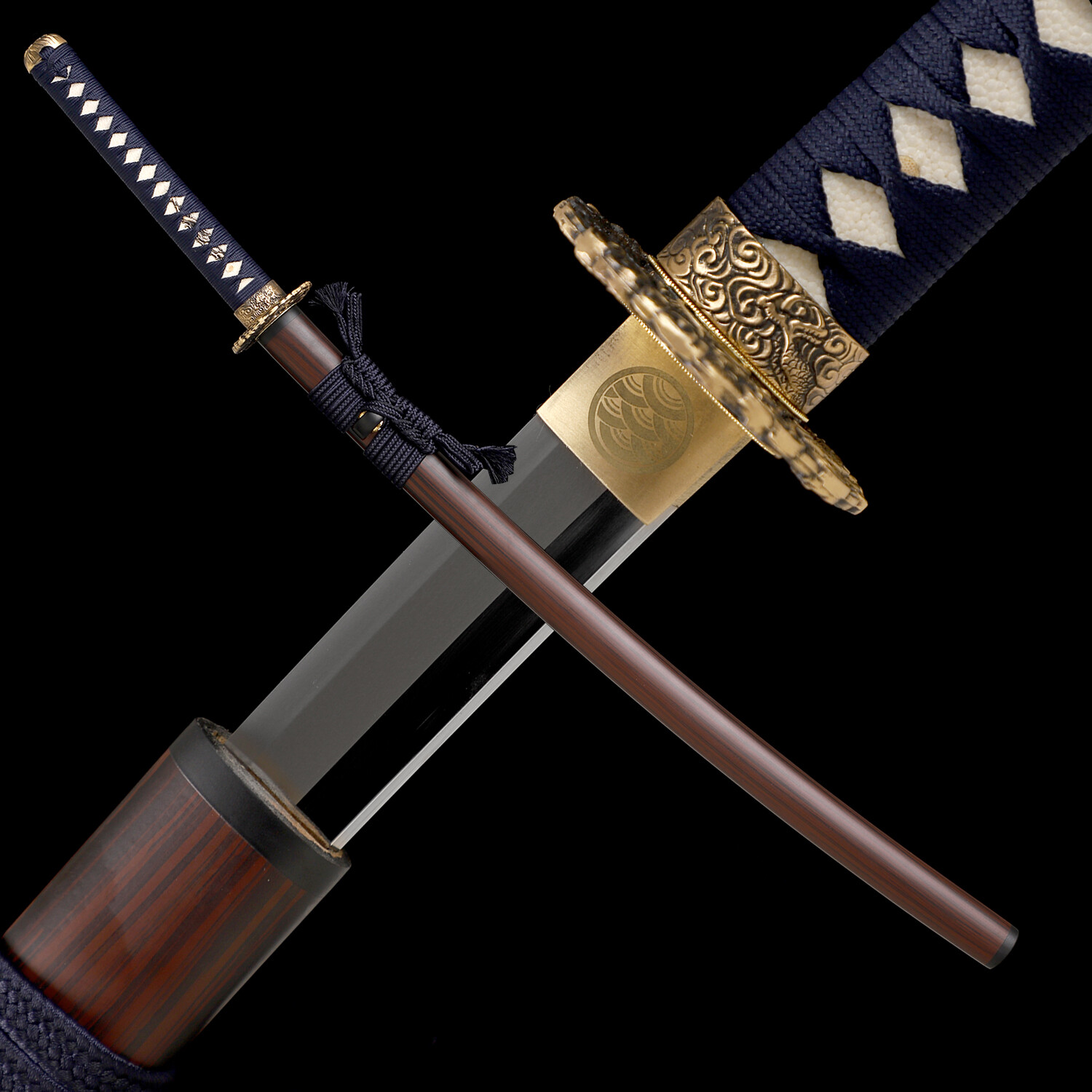 Handmade Japanese Katana Battle Ready L6 Steel Clay Tempered Straight Hamon