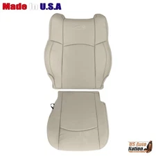 Driver Bottom-Top Perforated Leather Cover Tan For 2013 - 2018 Dodge Ram Laramie