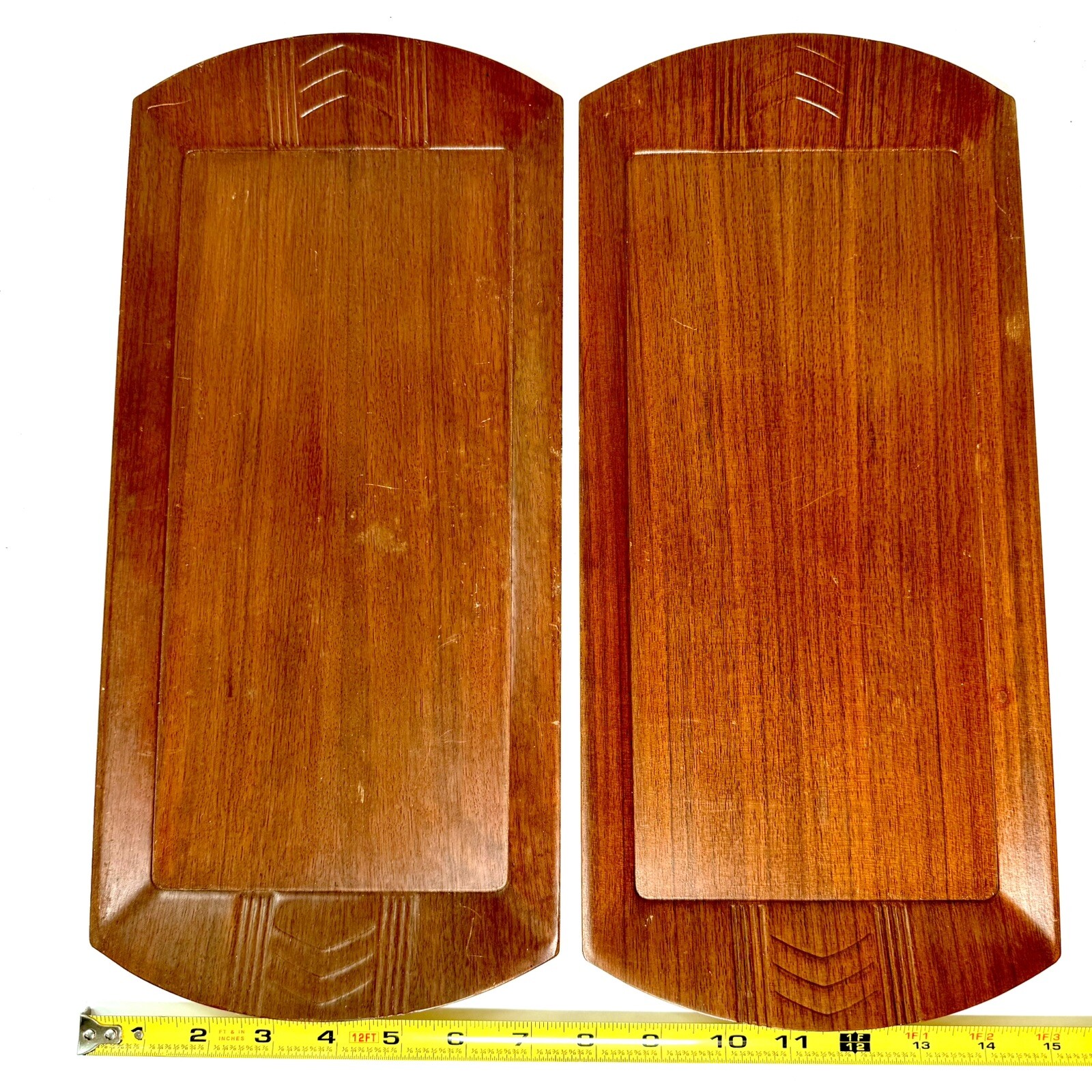 MCM Teak Toastmaster Hospitality Wood Trays Pair 16” X 7.5” McGraw Electric Co