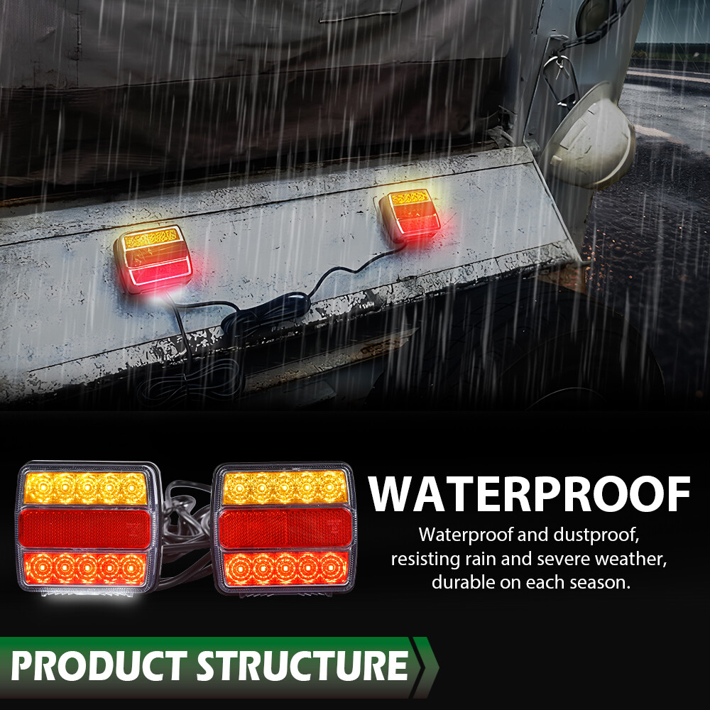 LED Towing &Trailer Tail Lights Kit Fit For Trucks Trailers