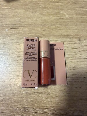 Valentino Liquirosso Matte Mini Lip & Blush 111A Undressed Velvet 0.1 Oz NEW