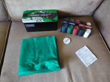Poker Set Texas Hold'em Cards,Chips And Felt Mat In Tin Box By THINGS Brand 