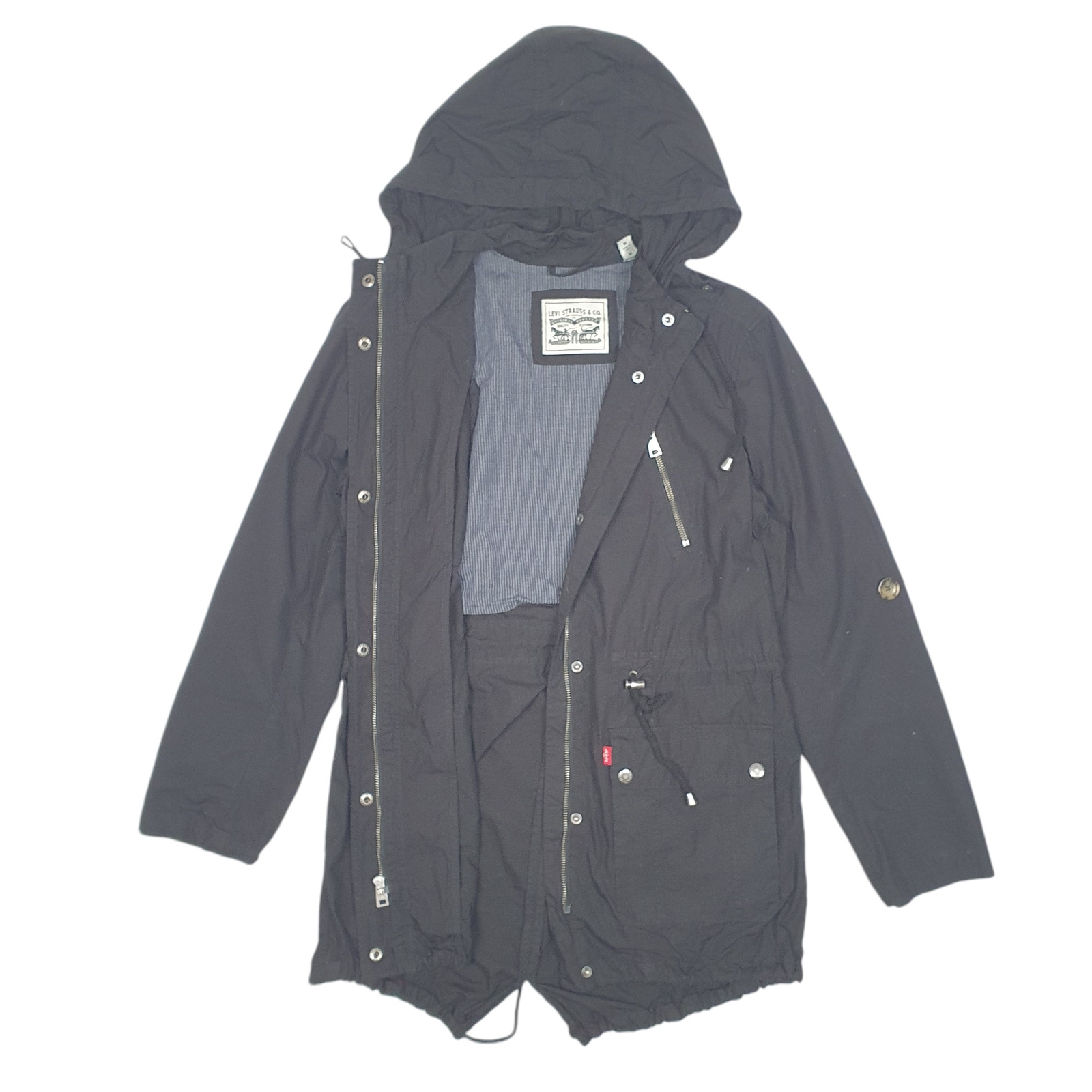 LEVIS Parka Jacket Coat Insulated Fishtail Mod Womens M image 2
