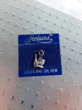 Jezlaine Sterling Silver Champagne Year 2000 3D Charm Pendant