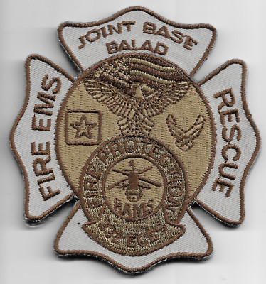 Iraq -Joint Base Balad 332 ECES-RAMS Fire solid back Tan (3.25''x3.5'') fire patch