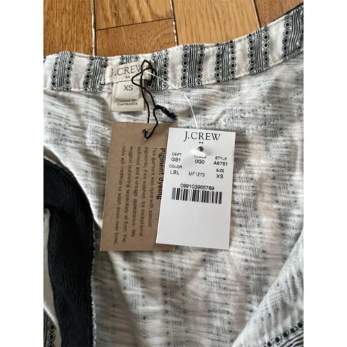 J.Crew Women's XS Black & White Striped Sleeveless V-Neck Blouse Casual Spring - Picture 4 of 6