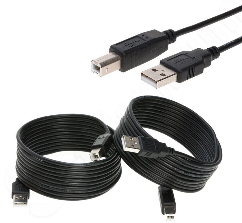 USB 2.0/3.0 High Speed Cable A Male to B Male Printer Scanner Cord Multipack LOT - Image 2 of 4
