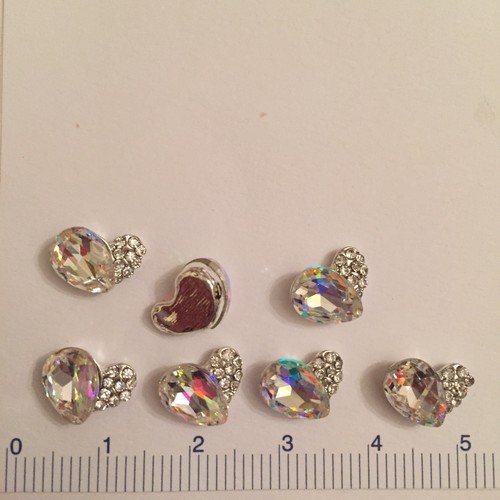 3 piezas 3D hágalo usted mismo arte en uñas decoración aleaciones pajarita joyería estrás diamante corazón - Imagen 3 de 7