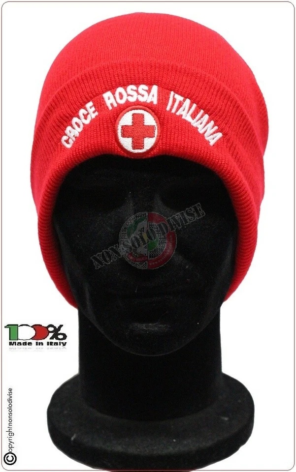 Watch Cap Berretto Papalina Cuffia Zuccotto CRI C.R.I. Croce Rossa Italiana