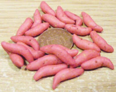 Puppenhaus 7 lose gewaschene Süßkartoffeln Gemüse Maßstab 1:12 Miniatur Tumdee