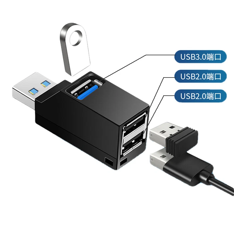 Mini USB 3.0 HUB 3 Port Verteiler Adapter Für Kartenleser PC Notebook Laptop - Bild 4 von 4