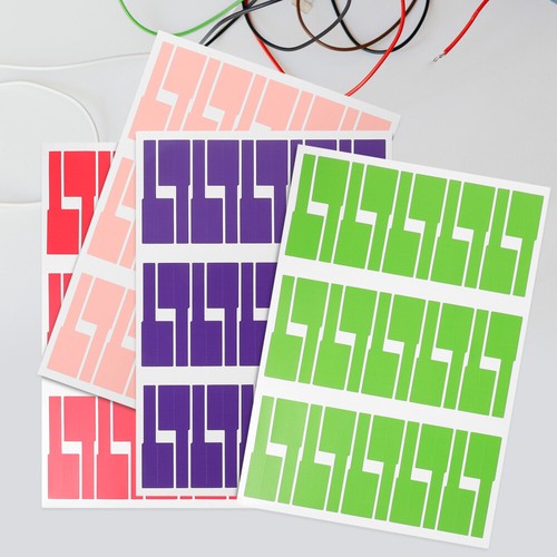 14 Sheets Etiketten Für Kabel Kabeletiketten Das Kabelmanagement - Photo 4/12