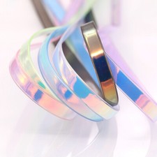 5M Flat Metallic Rope Cord Strap Holographic Shiny for Bag Craft PU 1.2CMx5M