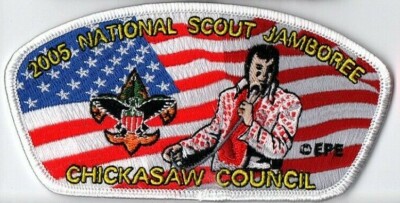 Boy Scout Chickasaw Council 2005 National Jamboree Elvis Presley WhiteBorder CSP