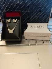 PAVE BUTTERFLY NECKLACE AND EARRING SET NEW IN BOX GREAT GIFT