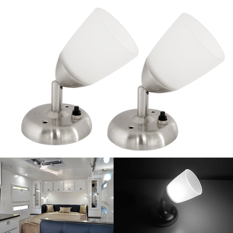 12V LED Reading Light, RV Bedside Swivel Wall Lamp Built-in High-Speed - Foto 13