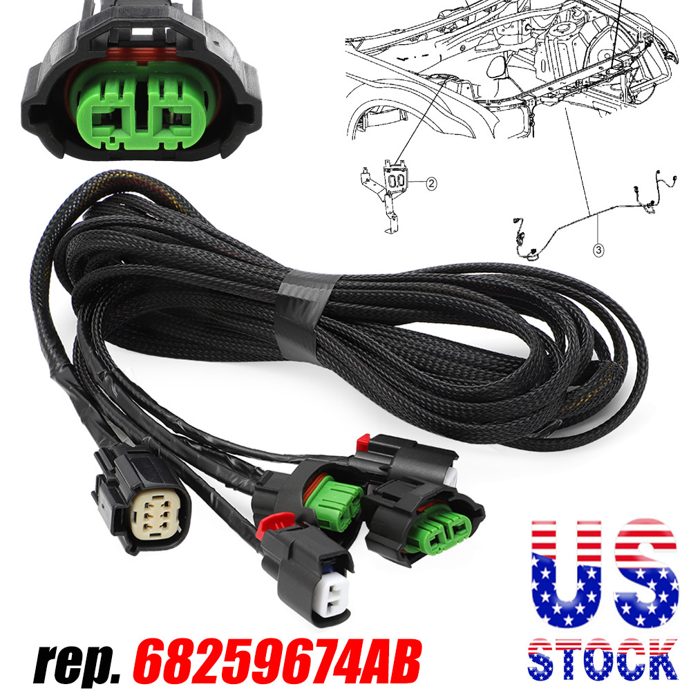For Dodge Challenger 15-21 Front Headlight Fog Light Wiring