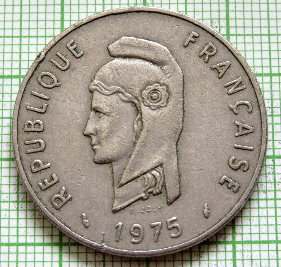 French Afars and Issas Djibouti 1975 100 francos, camellos dromedarios Foto 2 de 4