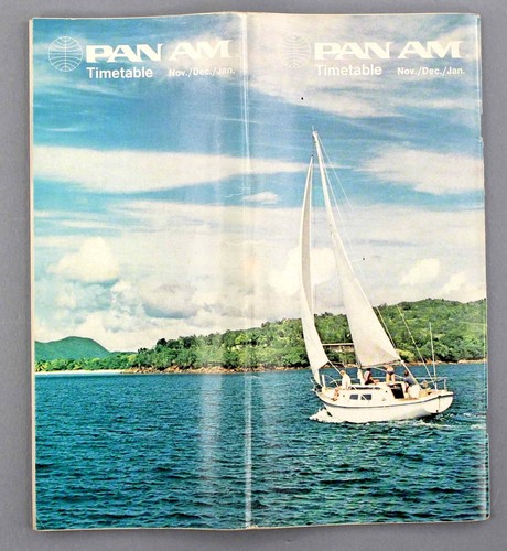 PAN AM AIRLINE TIMETABLE OCTOBER 1973 - JANUARY 1974 ROUTE MAP PAA AMERICAN - Picture 4 of 4