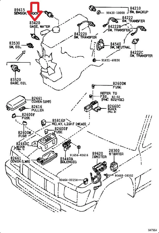 84 - 90 TOYOTA 4RUNNER MEDIDOR DE TEMPERATURA DA ÁGUA SENSOR REMETENTE NOVO EM FOLHA - Imagem 4 de 4